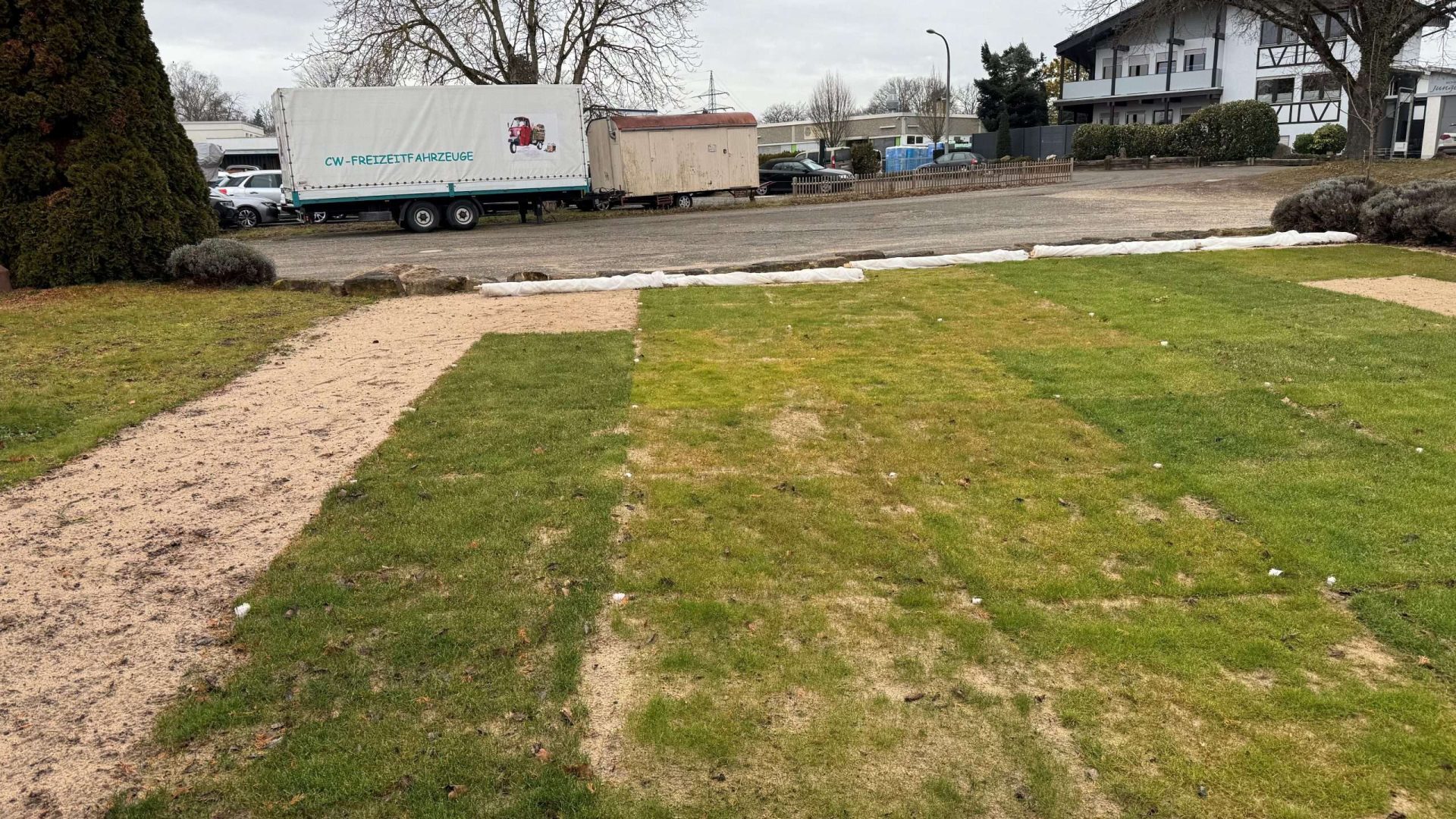 Rasen Testflaeche